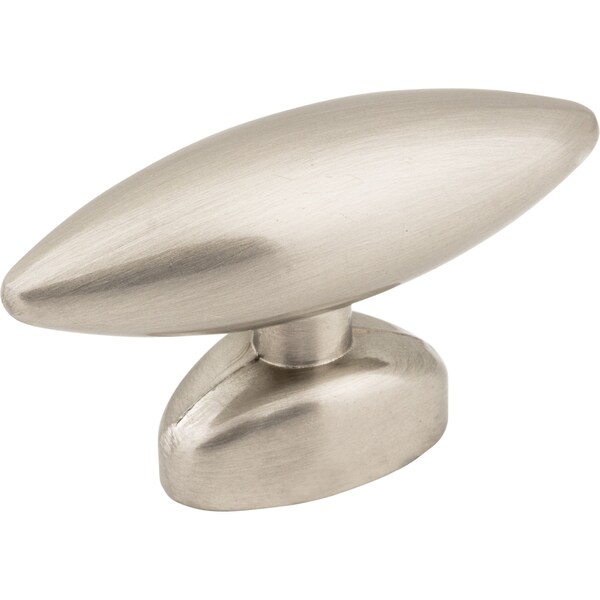 Elements 1-9/16" Overall Length Satin Nickel Football Verona Cabinet "T" Knob 409222SN - main